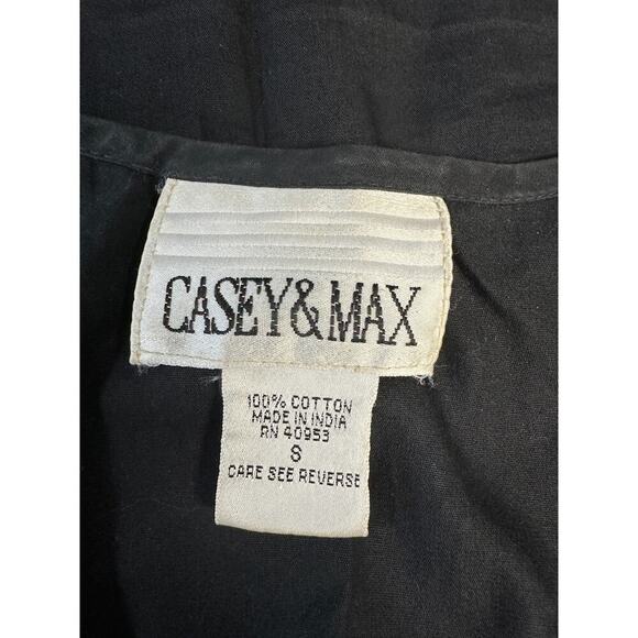 Vintage Casey & Max Black Beaded Vest Boho Festival Y2K Size S - Picture 7 of 7